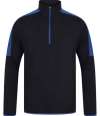 LV571 Finden + Hales Contrast Zip Neck Midlayer Top Navy / Royal Blue colour image